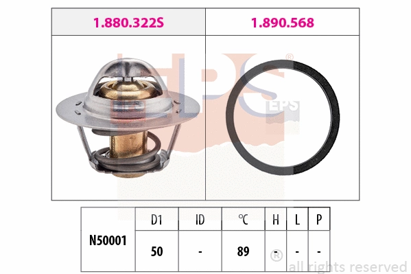 1.880.322 EPS Термостат, охлаждающая жидкость (фото 1)