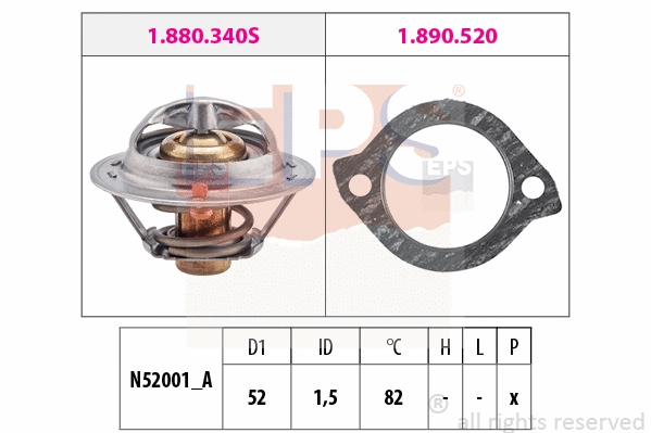 1.880.331 EPS Термостат, охлаждающая жидкость (фото 1)