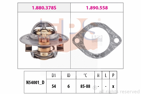 1.880.378 EPS Термостат, охлаждающая жидкость (фото 1)