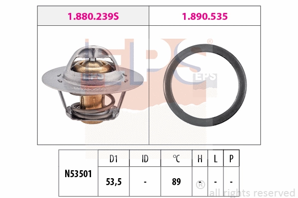 1.880.630 EPS Термостат, охлаждающая жидкость (фото 1)