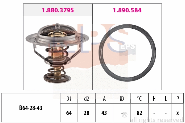 1.880.649 EPS Термостат, охлаждающая жидкость (фото 1)