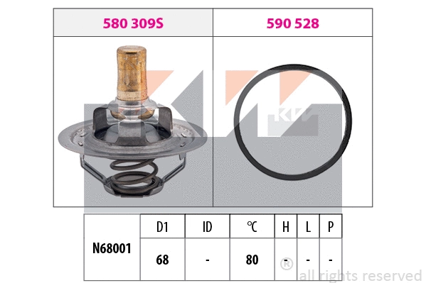 580 309 KW Термостат, охлаждающая жидкость (фото 1)