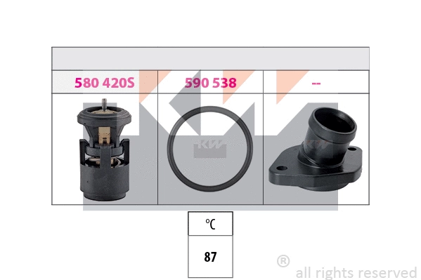 580559K KW Термостат, охлаждающая жидкость (фото 1)