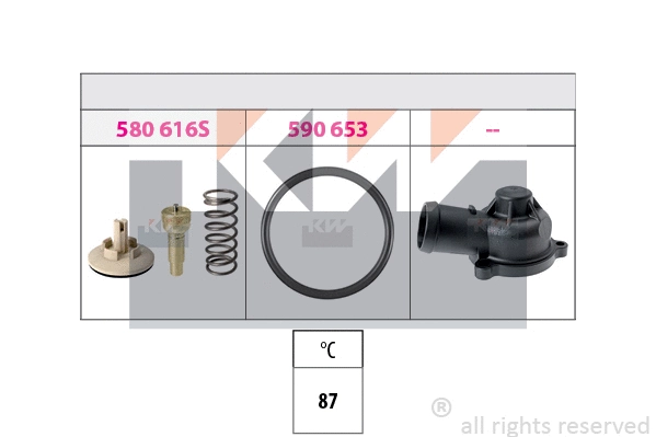 580 617K KW Термостат, охлаждающая жидкость (фото 1)