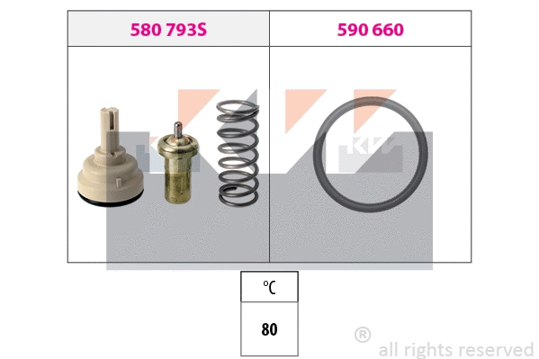 580 793 KW Термостат, охлаждающая жидкость (фото 1)