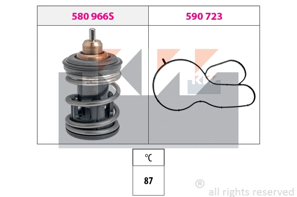 580 966 KW Термостат, охлаждающая жидкость (фото 1)