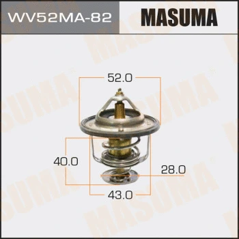 WV52MA-82 MASUMA Термостат, охлаждающая жидкость (фото 1)