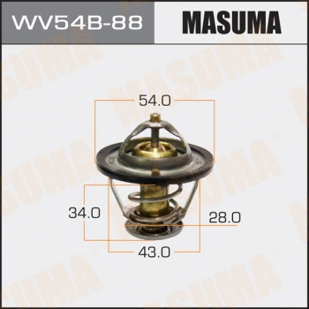 WV54B-88 MASUMA Термостат, охлаждающая жидкость (фото 1)