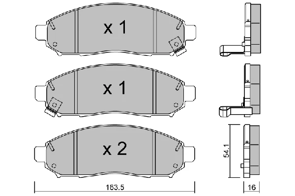 BPNI-1005 AISIN Комплект тормозных колодок, дисковый тормоз (фото 2)