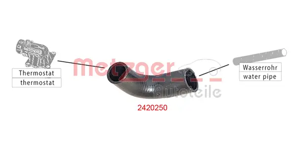 2420250 METZGER Шланг радиатора (фото 2)