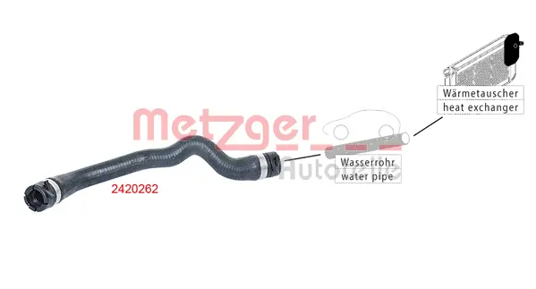 2420262 METZGER Шланг радиатора (фото 2)