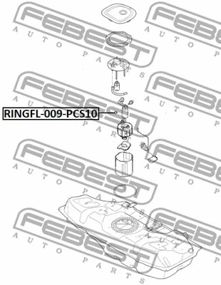 RINGFL-009-PCS10 FEBEST Прокладка, датчик уровня топлива (фото 1)