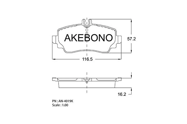 AN-4019K AKEBONO Тормозные колодки (фото 3)