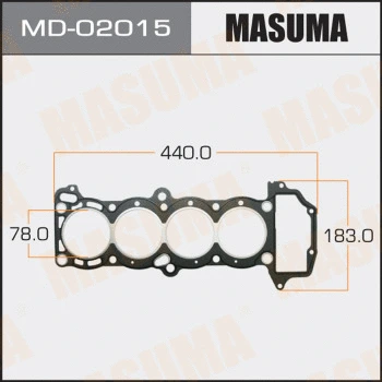 MD-02015 MASUMA Прокладка, головка цилиндра (фото 1)