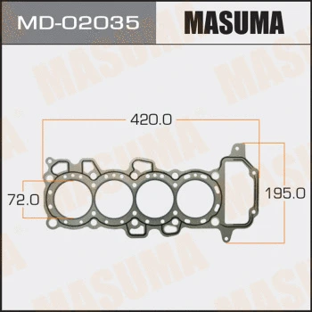 MD-02035 MASUMA Прокладка, головка цилиндра (фото 1)