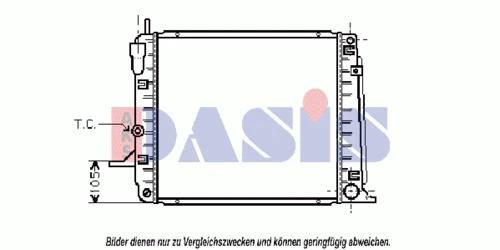 091460N AKS DASIS Радиатор охлаждения двигателя (фото 2)