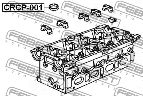CRCP-001 FEBEST Прокладка, крышка головки цилиндра (фото 2)