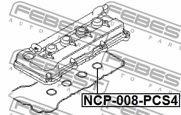 NCP-008-PCS4 FEBEST Прокладка, крышка головки цилиндра (фото 1)