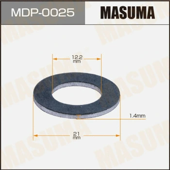 MDP-0025 MASUMA Уплотнительное кольцо, резьбовая пробка маслосливн. отверст. (фото 1)