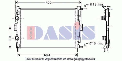 182013N AKS DASIS Радиатор охлаждения двигателя (фото 1)