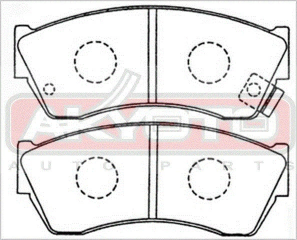 AKD-9169 AKYOTO Akd9169 колодки тормозные дисковые передние akyoto (фото 2)