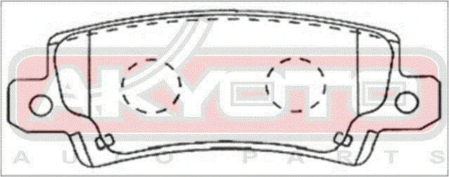 AKD-1259 AKYOTO Колодки тормозные дисковые задние (10013150/071117/0017589/5, китай) (фото 2)