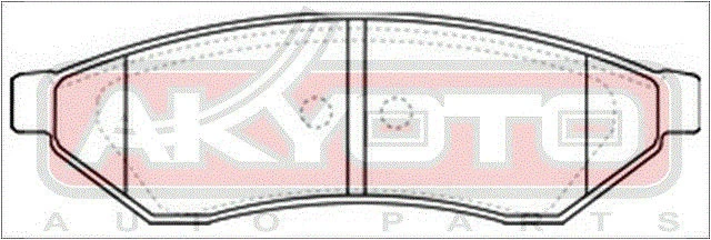 AKD-0375 AKYOTO Колодки тормозные дисковые задние (фото 2)