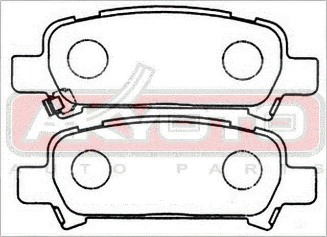 AKD-1282 AKYOTO Колодки тормозные дисковые задние (фото 2)