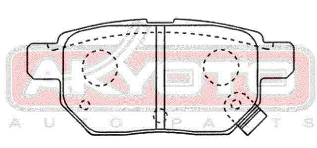 AKD-12130 AKYOTO Колодки тормозные дисковые задние (10013160/040720/0337272/5, китай) (фото 2)