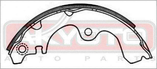 AKS-2321 AKYOTO Колодки тормозные барабанные задние (фото 2)
