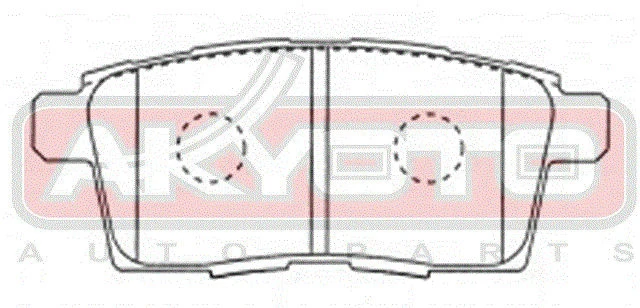 AKD-5814 AKYOTO Колодки тормозные дисковые задние (фото 2)