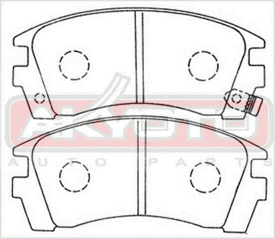 AKD2225 AKYOTO Колодки тормозные дисковые передние (фото 2)