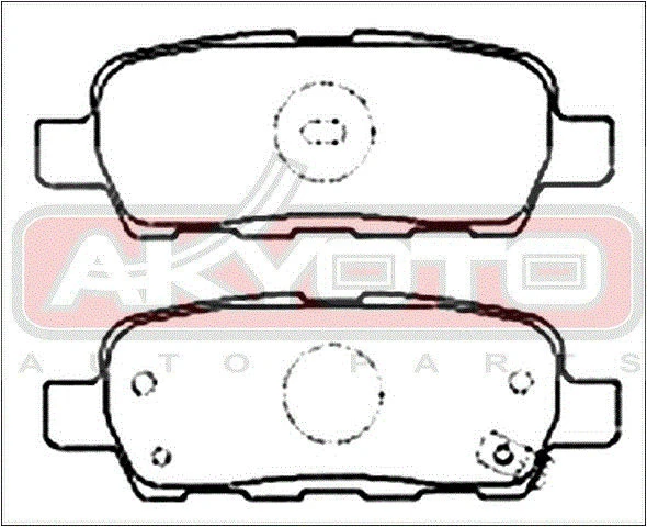 AKD-2466 AKYOTO Колодки тормозные дисковые задниее (10013160/120919/0359656/4, китай) (фото 2)