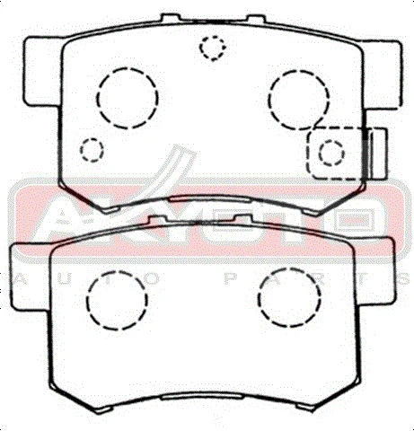 AKD-1119 AKYOTO Колодки тормозные дисковые задние (фото 2)