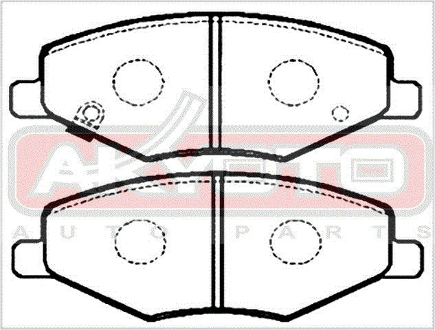 AKD-0503 AKYOTO Колодки тормозные дисковые передние () (фото 2)