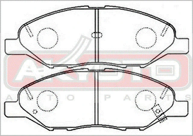 AKD-2452 AKYOTO Колодки тормозные дисковые передние (10013160/120520/0237640/6, китай) (фото 2)