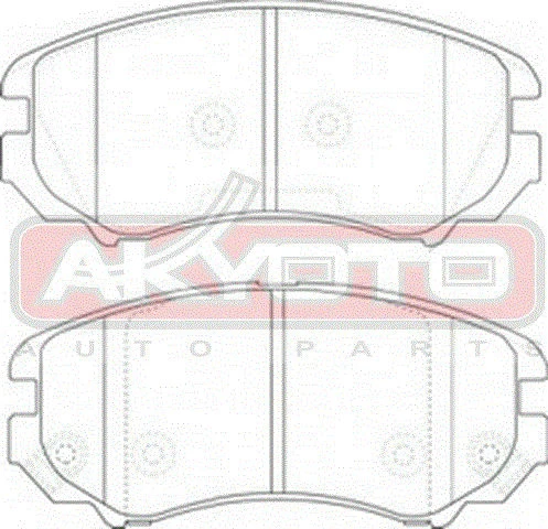 AKD-03773 AKYOTO Колодки тормозные дисковые передние (102 (фото 2)
