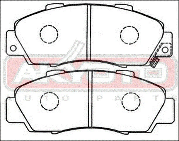 AKD-8254 AKYOTO Колодки тормозные дисковые передние (фото 2)