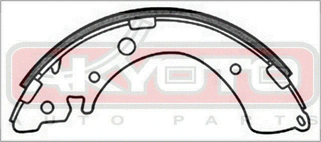 AKS2012 AKYOTO Колодки тормозные барабанные задние (фото 2)
