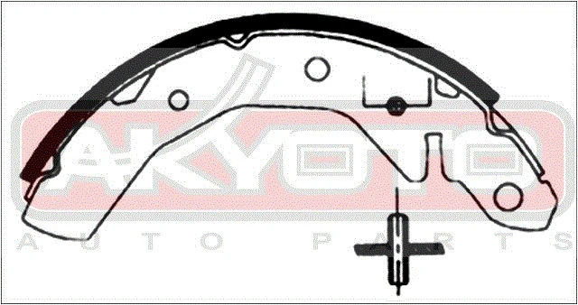 AKS-2013 AKYOTO Колодки тормозные барабанные задние (фото 2)