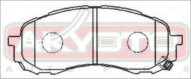 AKD-7493 AKYOTO Колодки тормозные дисковые передние (10130192/010915/0008824/4, китай) (фото 2)
