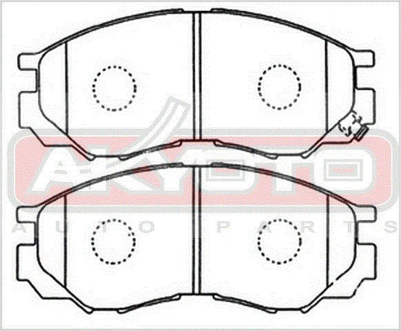 AKD-1184 AKYOTO Колодки тормозные дисковые /комплект 4 шт/ (фото 2)