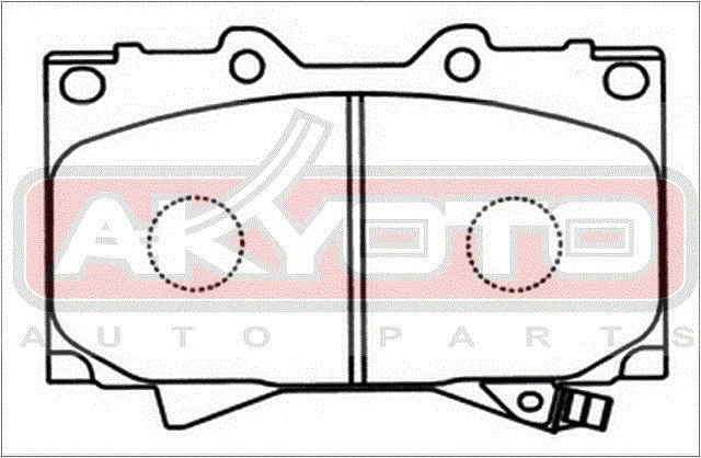 AKD1206 AKYOTO Колодки тормозные дисковые передние (фото 2)