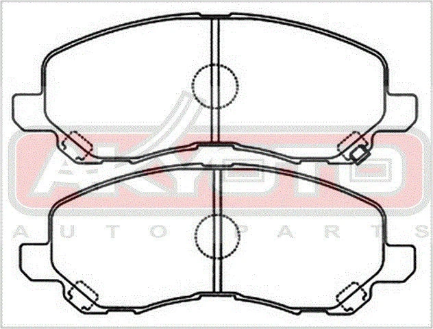 AKD-1262 AKYOTO Колодки тормозные дисковые передние (фото 2)