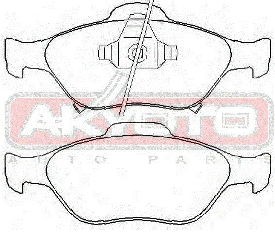 AKD-1839 AKYOTO Колодки тормозные дисковые передние (фото 2)