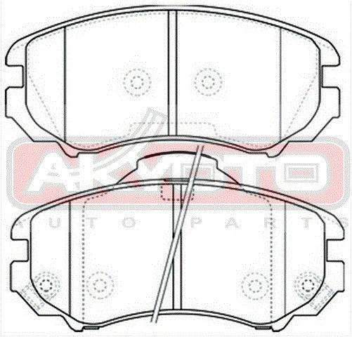 AKD-0377 AKYOTO Колодки тормозные дисковые передние (10216022/151012/0024860/1, китай) (фото 2)