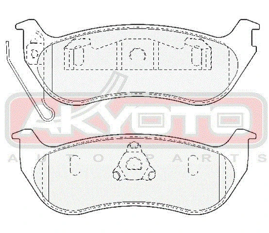 AKD-0981 AKYOTO Колодки тормозные дисковые задние (10013030/300818/0014354/6, китай) (фото 2)