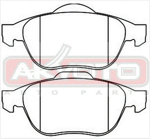 AKD-0204 AKYOTO Колодки тормозные дисковые передниее (10013030/151018/0017561/5, китай) (фото 2)