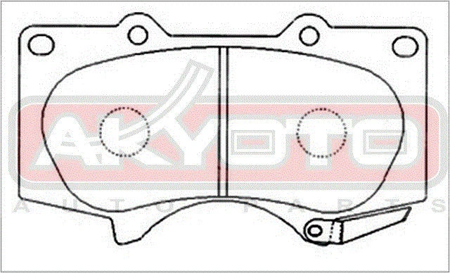 AKD-1482 AKYOTO Колодки тормозные дисковые /комплект 4 шт/ (фото 2)