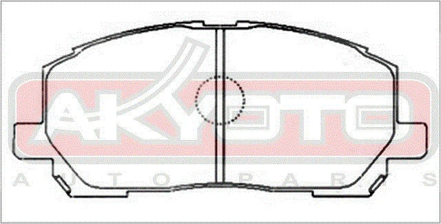 AKD-1457 AKYOTO Колодки тормозные дисковые /комплект 4 шт/ (фото 2)